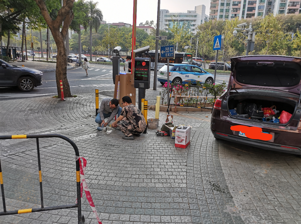 深圳市福田区新洲停车场车牌识别工程